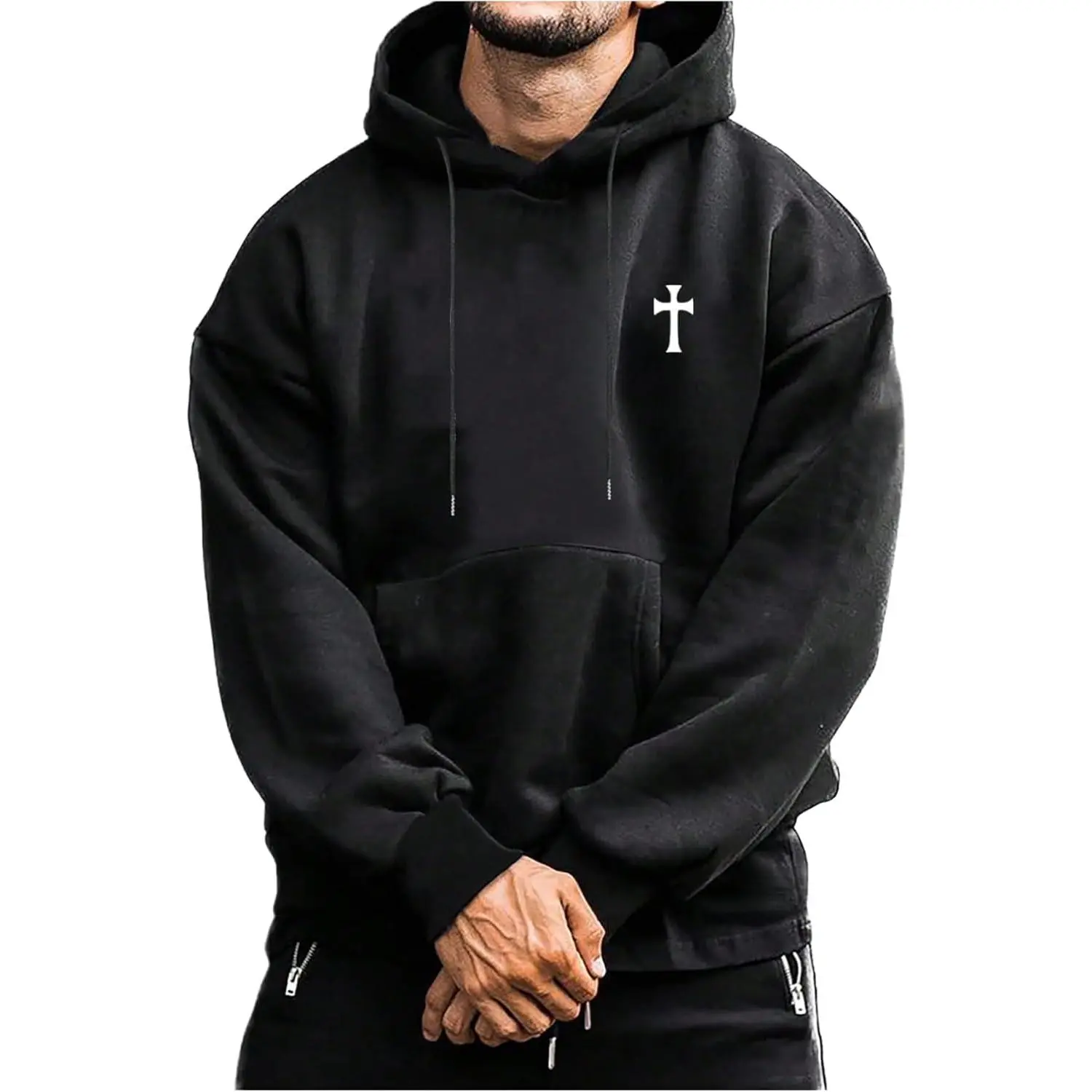 Hoodies for Men Graphic Print Drawstring Drop Shoulder Long Sleeve Sweatshirt Pullover Tops Hoodies for Men Graphic Print Drawstring Drop Shoulder Long Sleeve Sweatshirt Pullover Tops