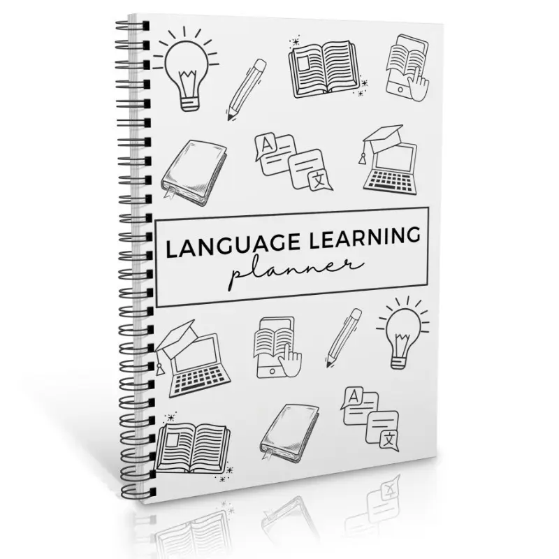 Language Learning Planner Notebook, Organize Your Study Schedule, Essential Tool for Language Learners, Perfect for Daily Planning
