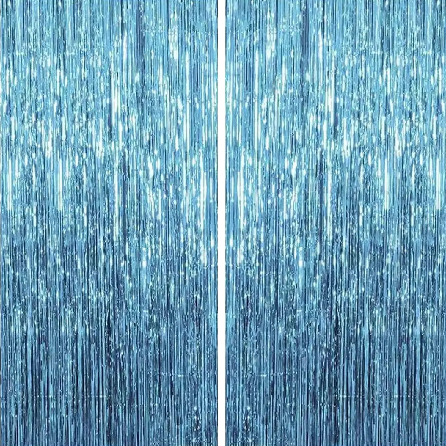 2 Pack Tinsel Foil Fringe Curtains Backdrop 3.3ft x 6.6ft | Shiny Backdrop for Party Wall Decor, Photo Booth Props for Birthday, Wedding, Christmas,  Year's Eve &  Celebrations