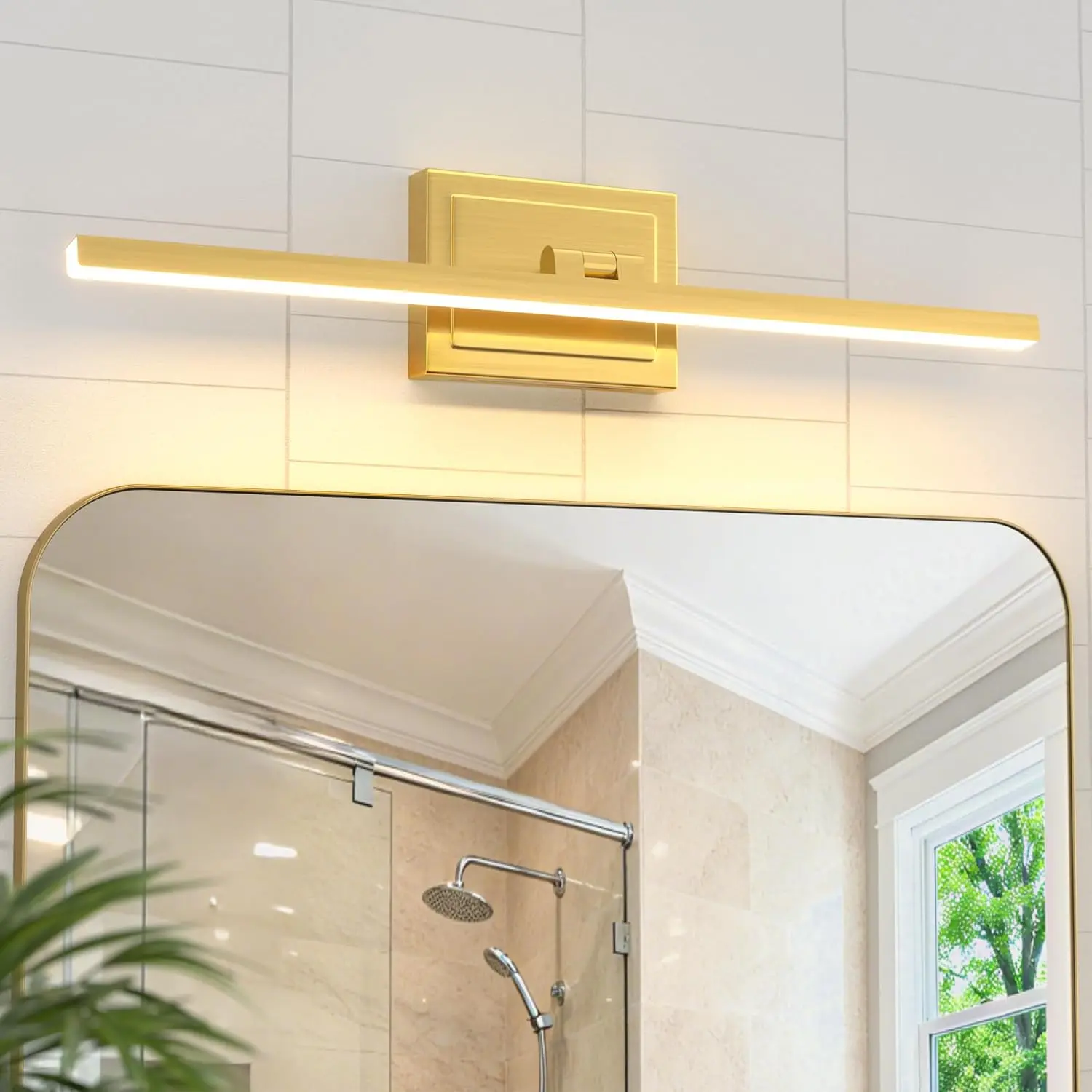 Bathroom Vanity Light 24 inch, 14W Dimmable 5CCT Led Bathroom Light Fixture Over Mirror, Gold Bar Vanity Light for Bathrooms-ETL Certificated