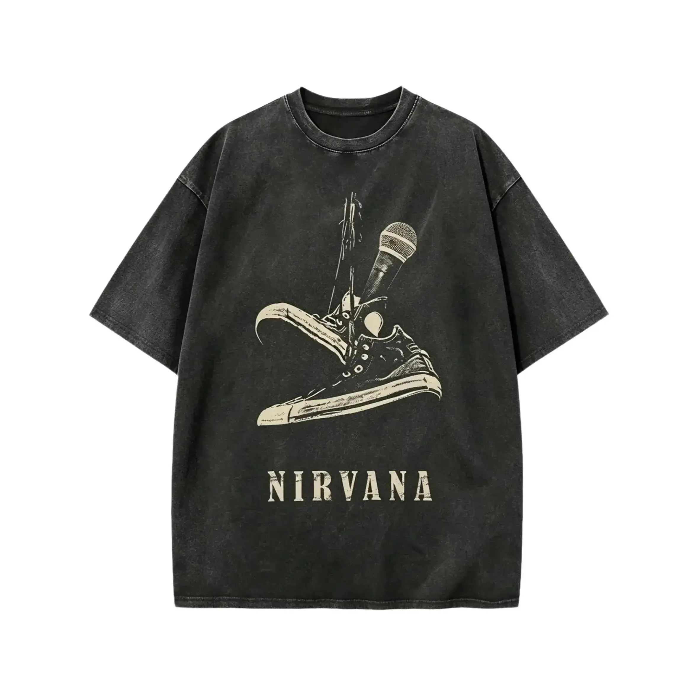 Nirvana Tee, Vintage Band Tee, 90s Rock Music Shirt, Grunge Shirt, Distressed Oversized Unisex Tee, Alternative Gift for Music Fans