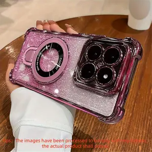 Glittery Four-Corner Shockproof Phone Case with Magnetic Stand, Compatible with for Moto Edge 50 Fusion / for Moto Edge 50 / for Moto 50 NEO / for Moto 50 Pro / for Moto Edge 60 Fusion.