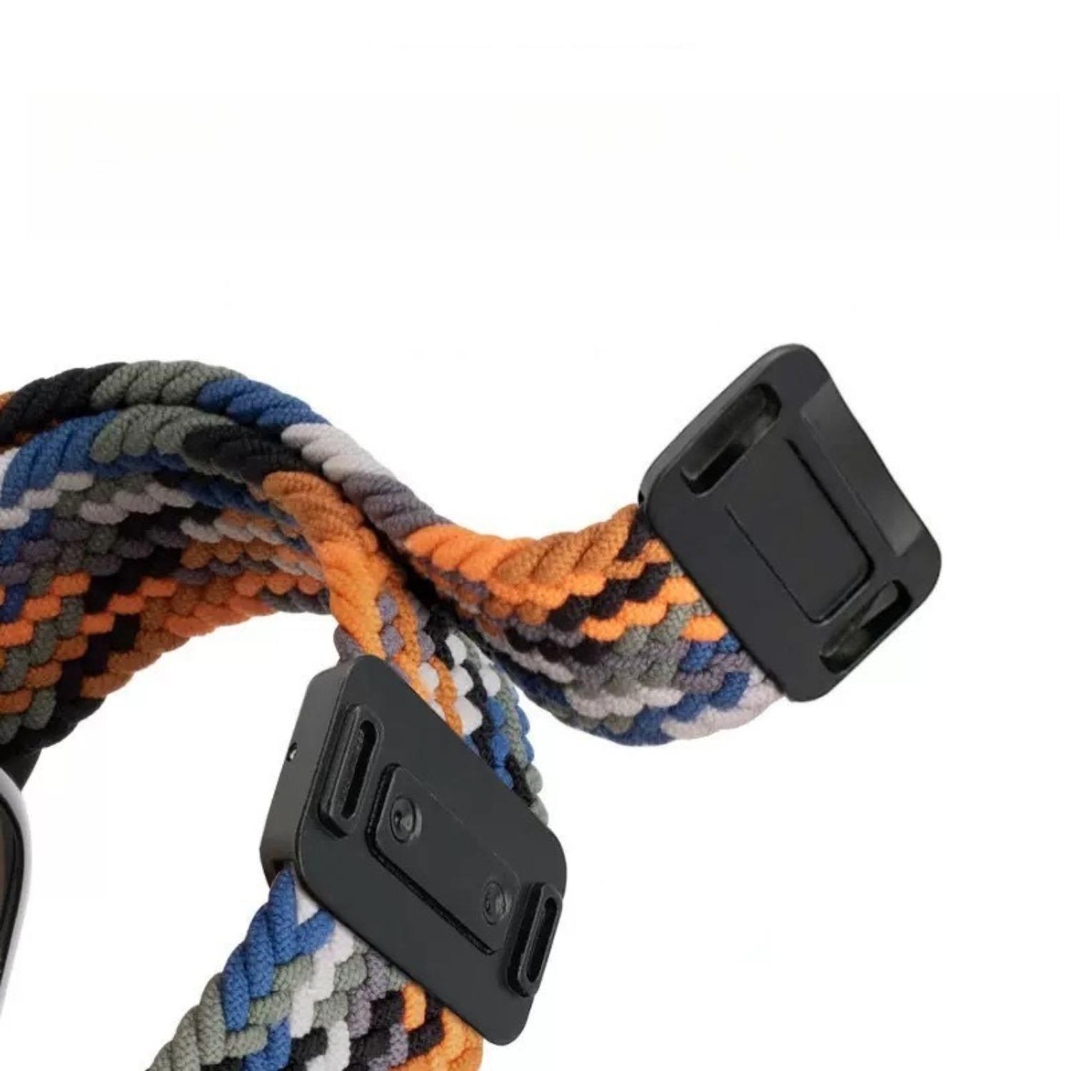 Magnetic Nylon Braided Watch Band for Apple Watch (iWatch) — Elastic Rainbow Design (S10 Series)
