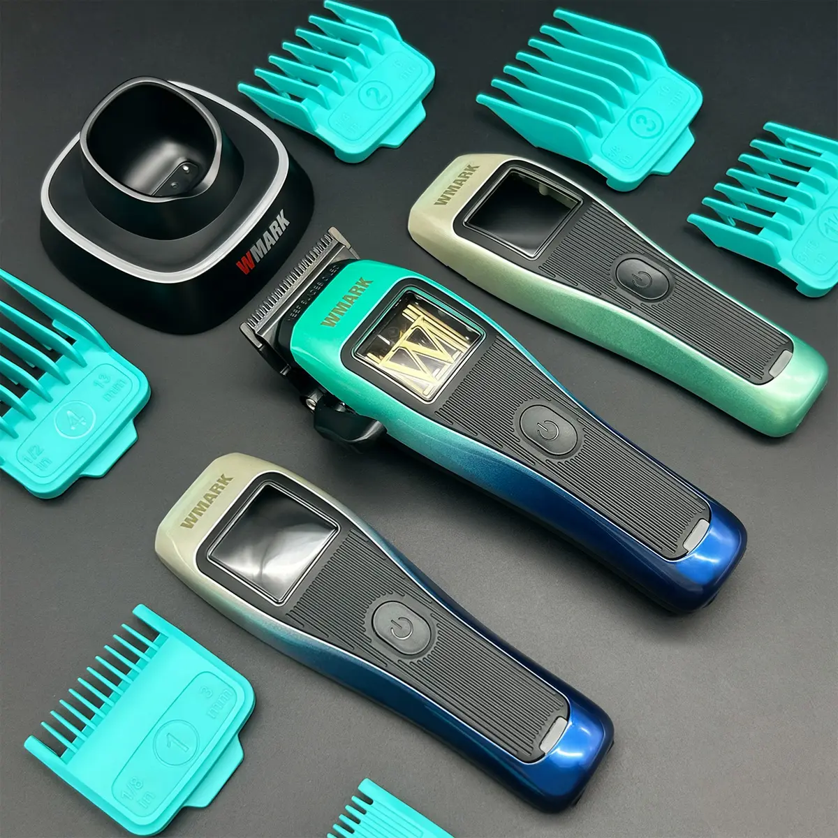 WMARK 10000 RPM Hair Clipper Electric Adjustable Hair Trimmer Professional High Power Hair Trimmer Rechargeable Charging Base Hair Trimmer Easy Storage Vector Motor Hair Clippers Men NG-X1 POLAR Hair Cutting Tool