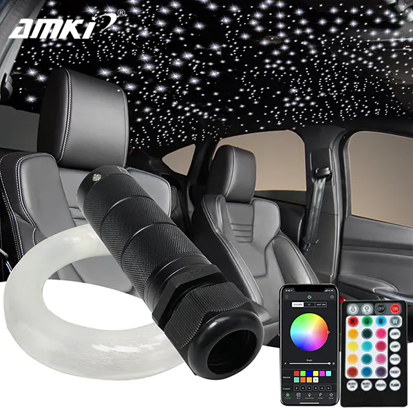 6W Car Starry Sky Light LED RGBW APP Music Control Car Roof Star Lights Ceiling Fiber Optic Ambient Light