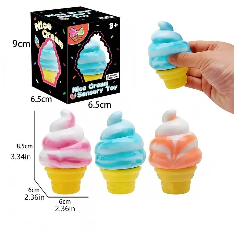 Ice Cream Squeeze Squishy, Ice Cream Squishy, Slow Rise Sensory Fidget Toy, Easter Basket Stuffers Party Favors