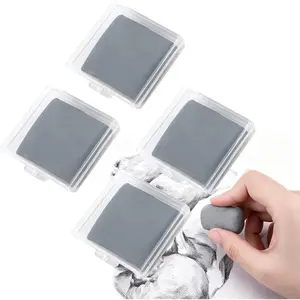 4Pcs Grey Kneaded Erasers for Artists with Storage Case, Absorbent Art Erasers for Drawing Sketching