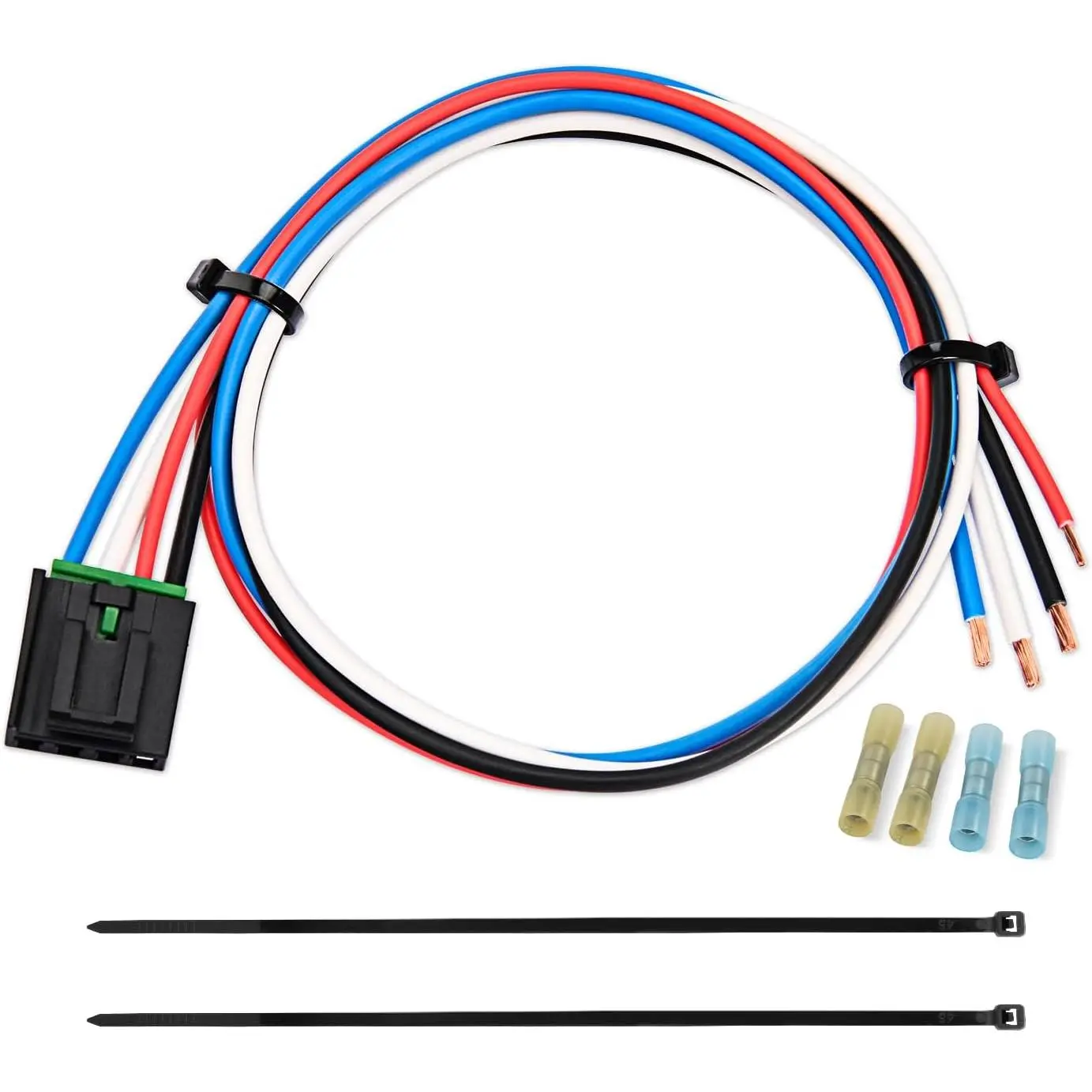 Nilight Plug-In Brake Control Wiring Harness Adapter - 31-in, Pure Copper Wires, Premium & Durable ABS Plastic, Easy Installation, Flexible Use, For Tekonsha Reese Draw-Tite Trailer Brake Controllers, RV Accessories, Plug Adapter