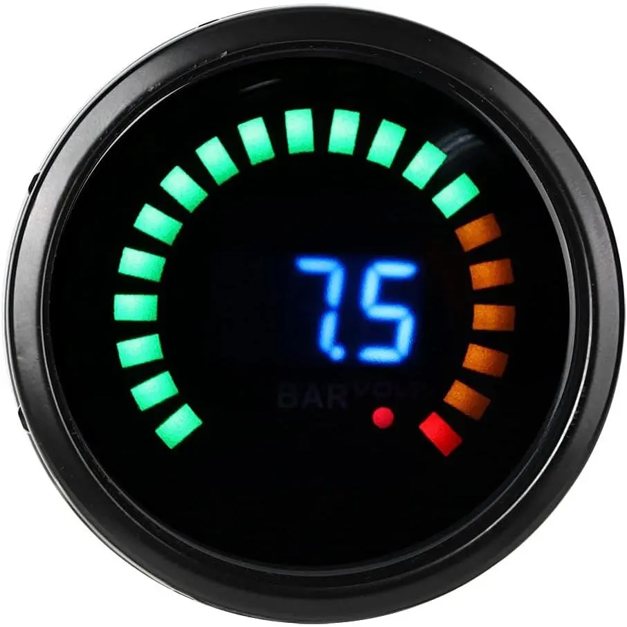 2in LED Scale Digital Display 12V Universal Automotive Car Vacuum Gauge Meter Kit Set