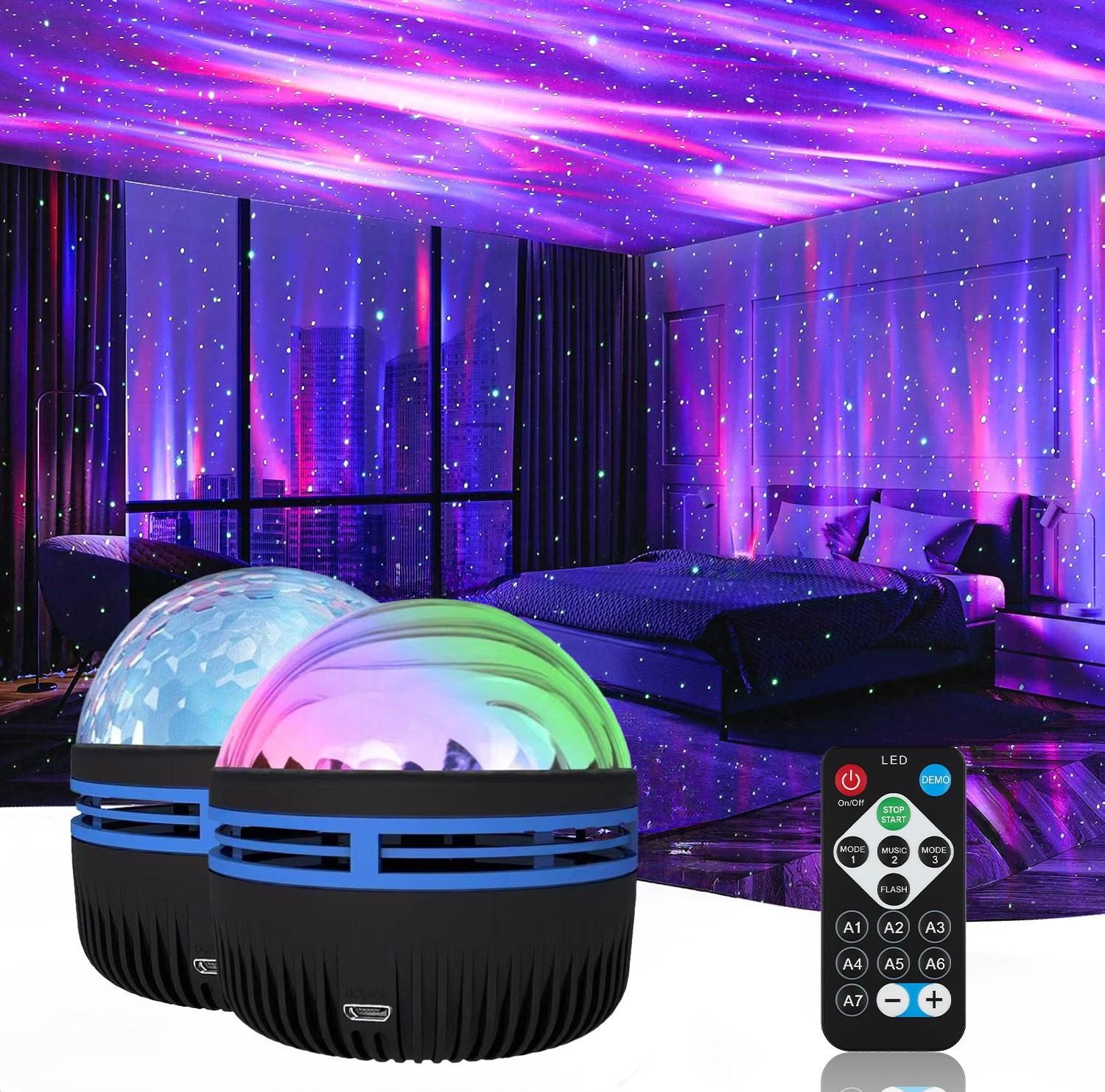 Arctic Light Projection Lamp, USB Powered LED Projector with Remote, Color Changing Lights, Bedroom Living Room Office Party Decor, Led Nebula Projector
