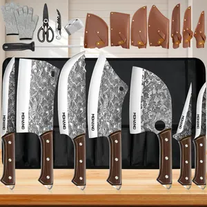 MDHAND Kitchen Knife Set , Non-Stick High Carbon Stainless Steel, Sharp Blades for Meat, Slicing, Chopping, Best Gift#DealsForYouDays