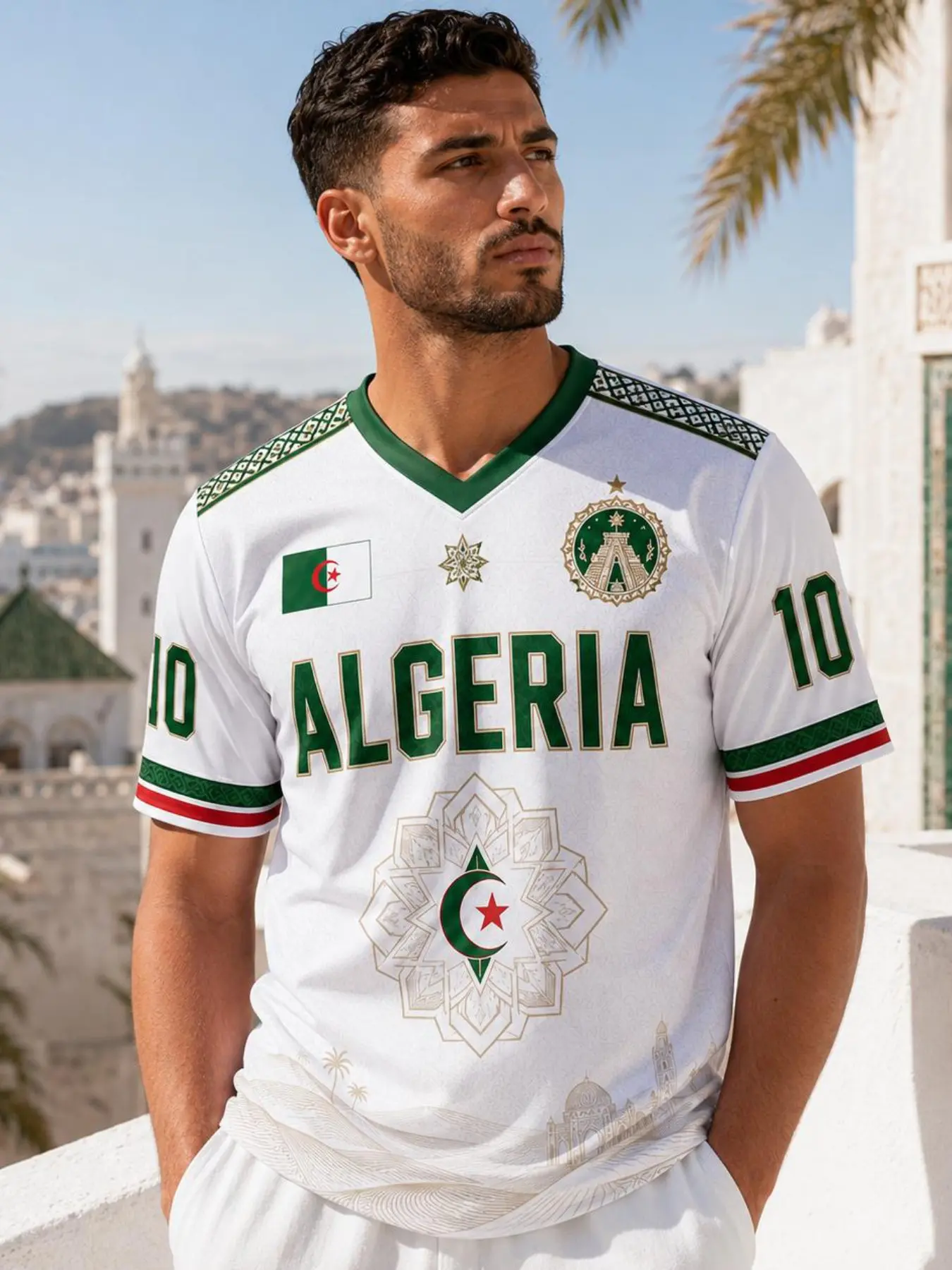 2026 African Football-Themed No. 10 Fan T-Shirt (Morocco, Côte d'Ivoire, Egypt, Ghana, Tunisia, South Africa, Cape Verde, Algeria, DR Congo), Men's & Women's Sports & Casual Tee