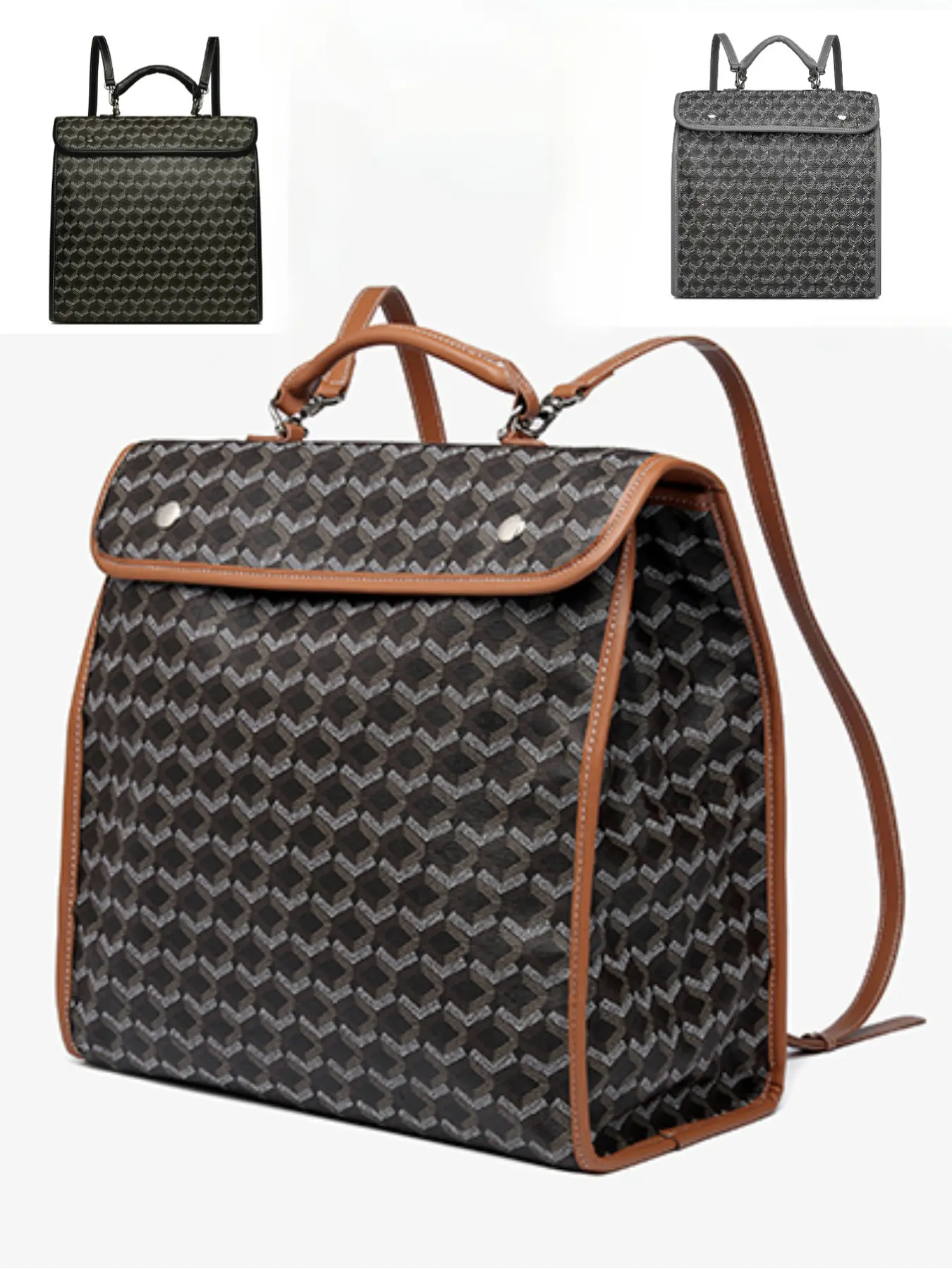 Vintage Printed Backpack for Women Multi Way Handbag Large Capacity Travel Work Shoulder Bag Fashion Durable Backpack