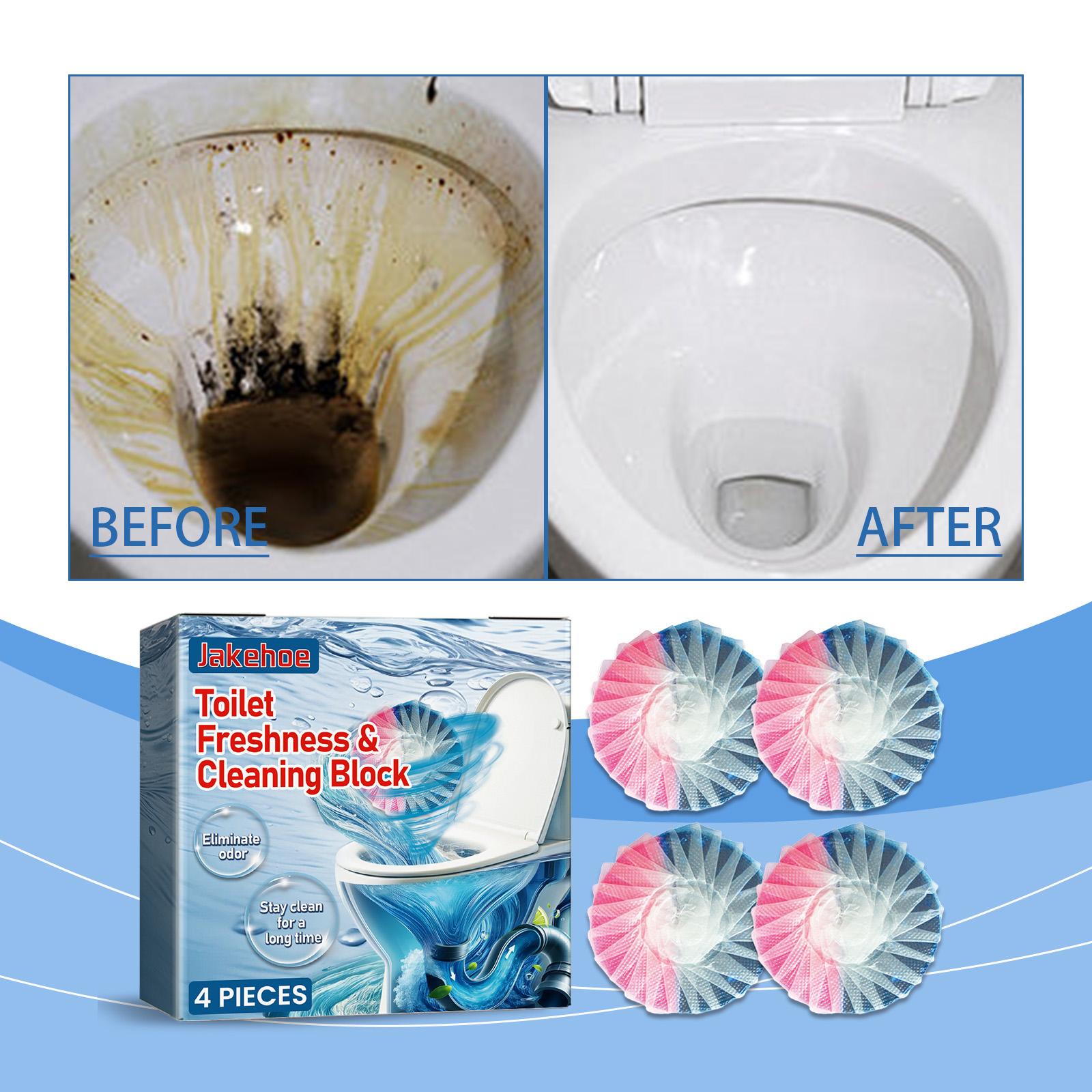 Jakehoe Toilet Fresh Cleaning Block, Toilet Toilet Clean Fragrance Deodorization Automatic Release Easy To Use
