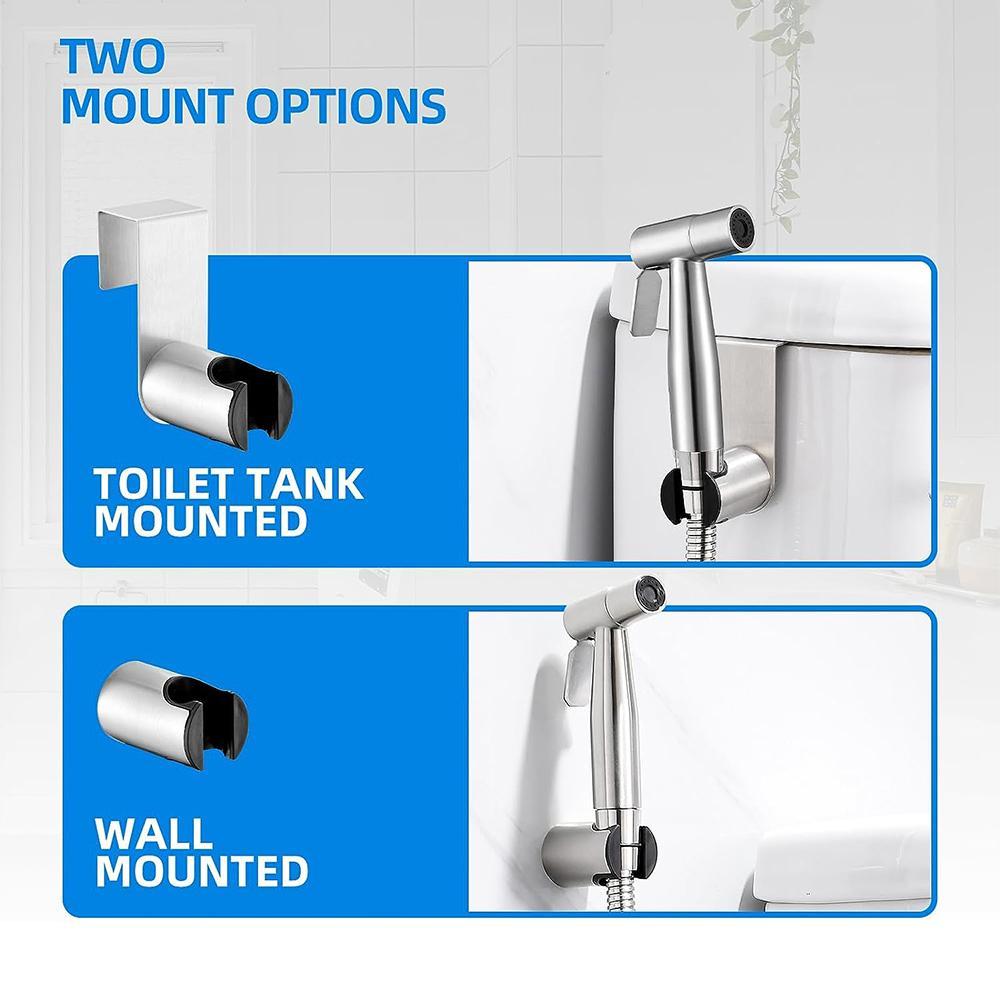 1pack Handheld Toilet Bidet Sprayer, Adjustable Water Pressure Control Bidet Hose, Stainless Steel Bathroom Fixtures for Feminine Wash, Baby Wash, Toilet Bidet Attachment（1）