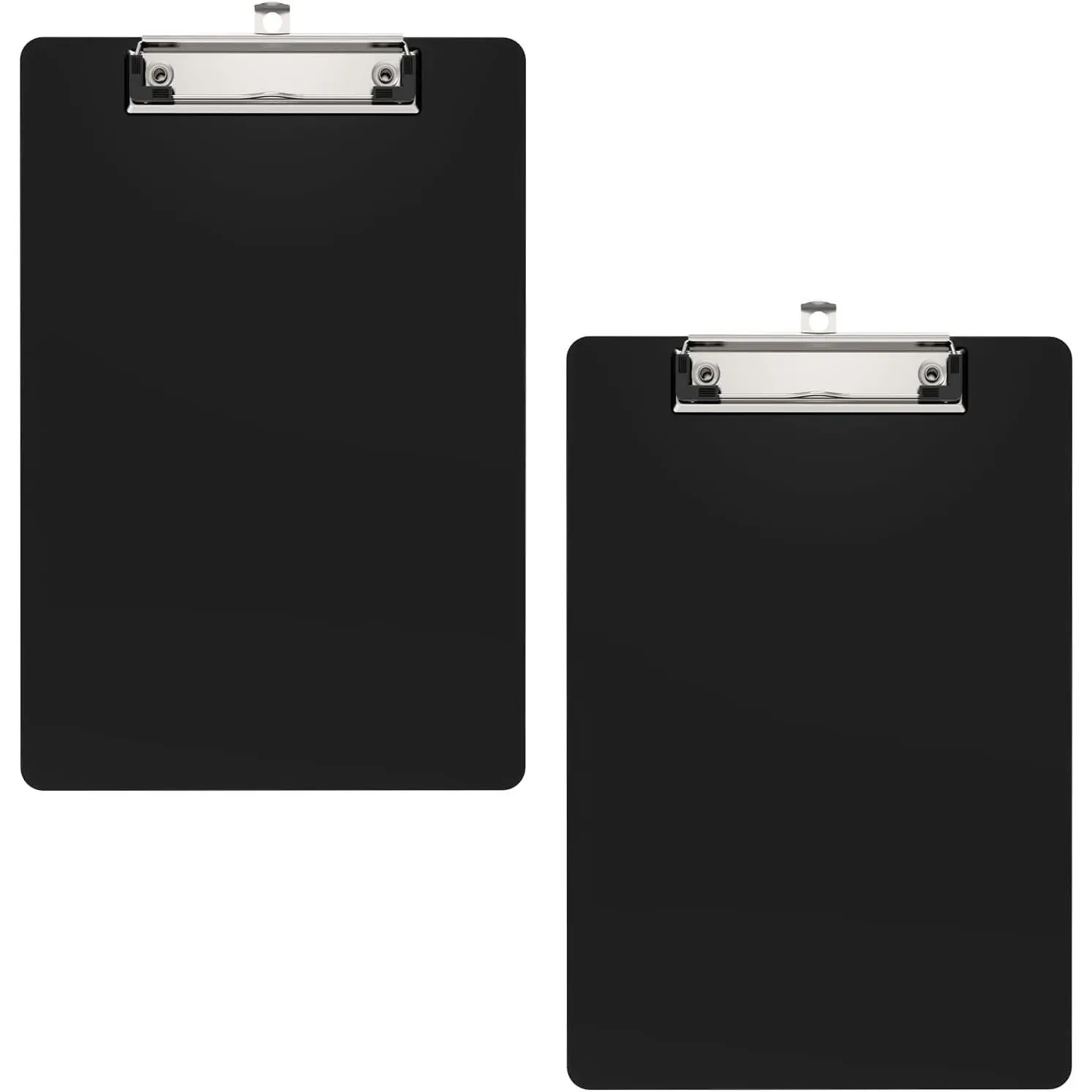 Small Plastic Clipboards Set of 2, Mini Black Clip Board | Memo Size 6" x 9" for Classroom, Students, Teacher, Office & School Supply
