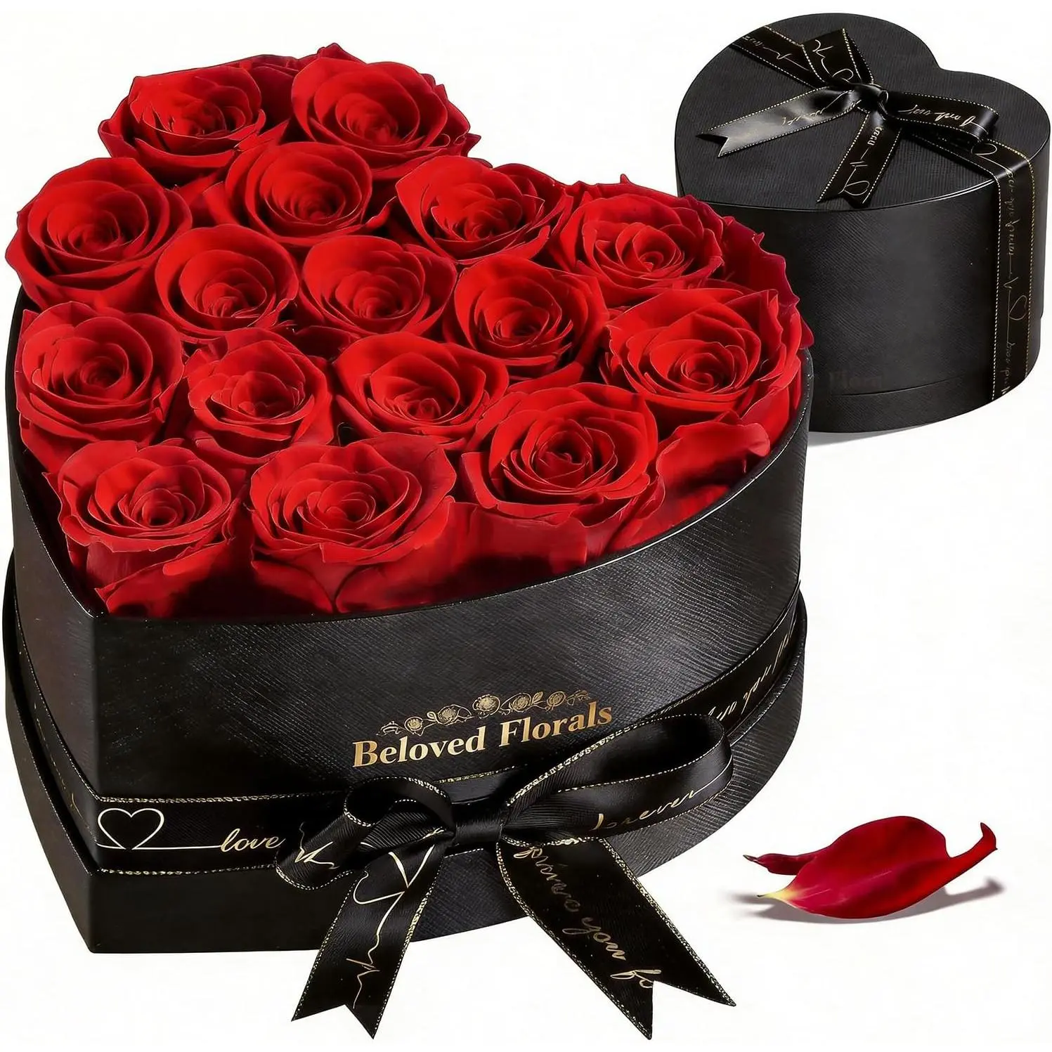 16 Preserved  Rose in a Box, Gifts for Women Mom Her Wife   Day Valentines Birthday Christmas Anniversary Romantic(Red)