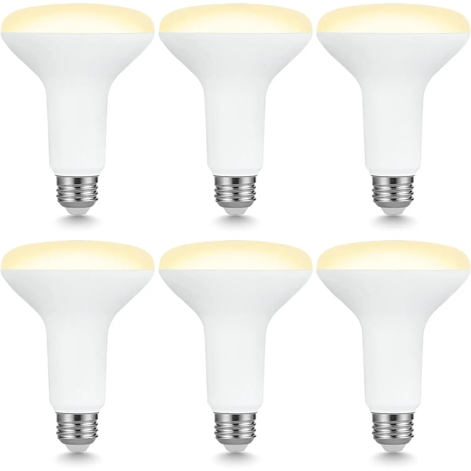 BR30 Indoor LED Flood Bulbs for Recessed Cans, 7.5W (65W Replacement), 650LM, Soft White 2700K, Smooth Dimming, CRI 80, 110° Wide Beam, E26 Medium Base, Energy-Saving Lighting, 6 Pack