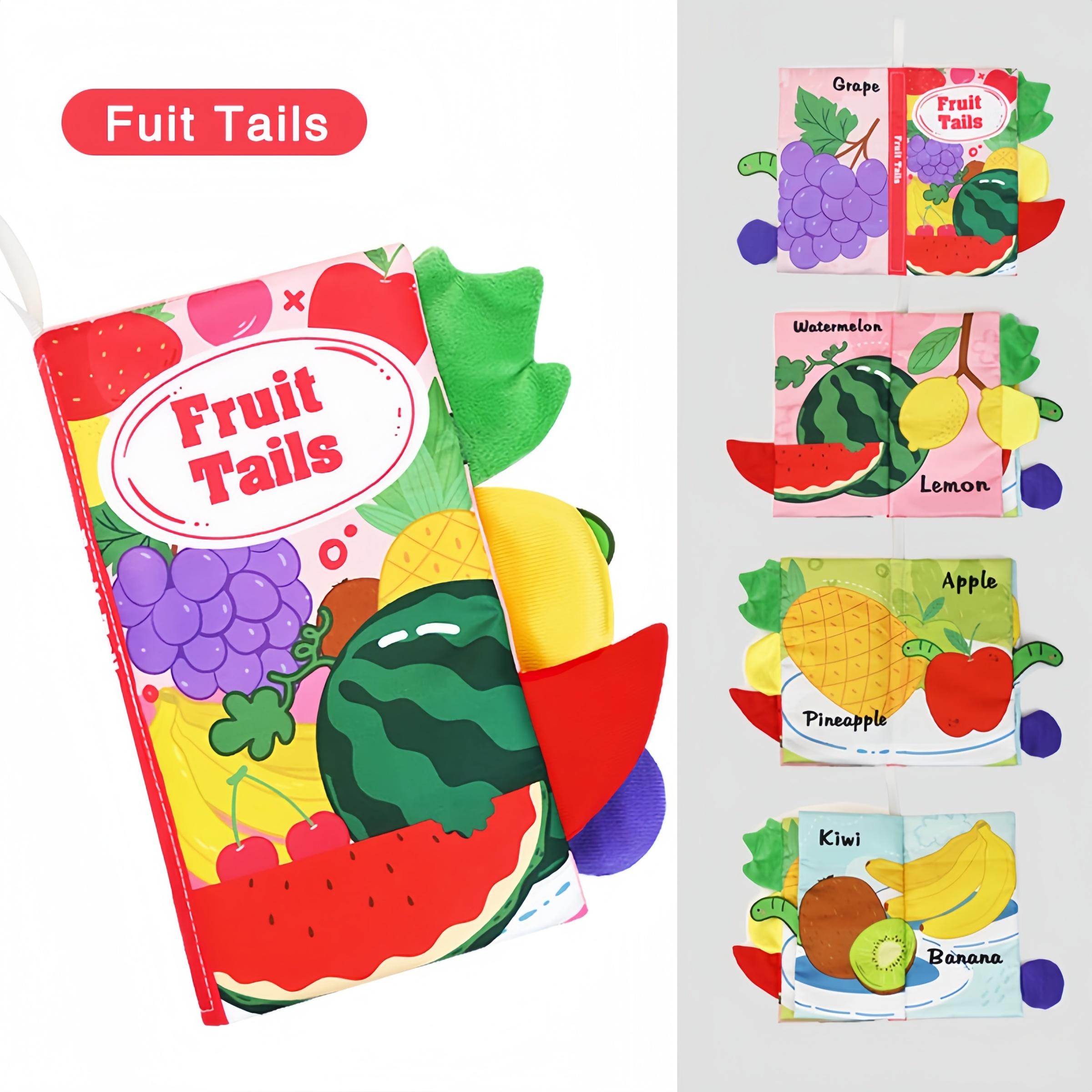 Cloth Book Early Education Toy, Tear-Resistant 3D Tail Book, Bite-Safe Learning Book, Preschool Learning Book, Various Themes, Ideal Daily Teaching Aid
