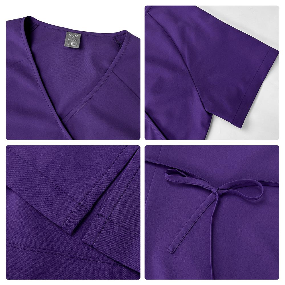 Women's Waist-Tightening and Slimming Workwear Scrub Style Suitable for Beauty Salons Maternity Centers SPA Clubs and Clinics Special for Nurses Breathable and Wear-Resistant