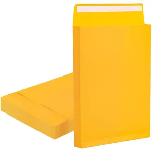 Expandable Large Catalog Manilla Envelopes 10x13 for Documents 25 Pack, Big Yellow Manila Mailing Envelopes Self Seal 180 GSM Heavyweight for Home, Office, Business Mailing and Storing