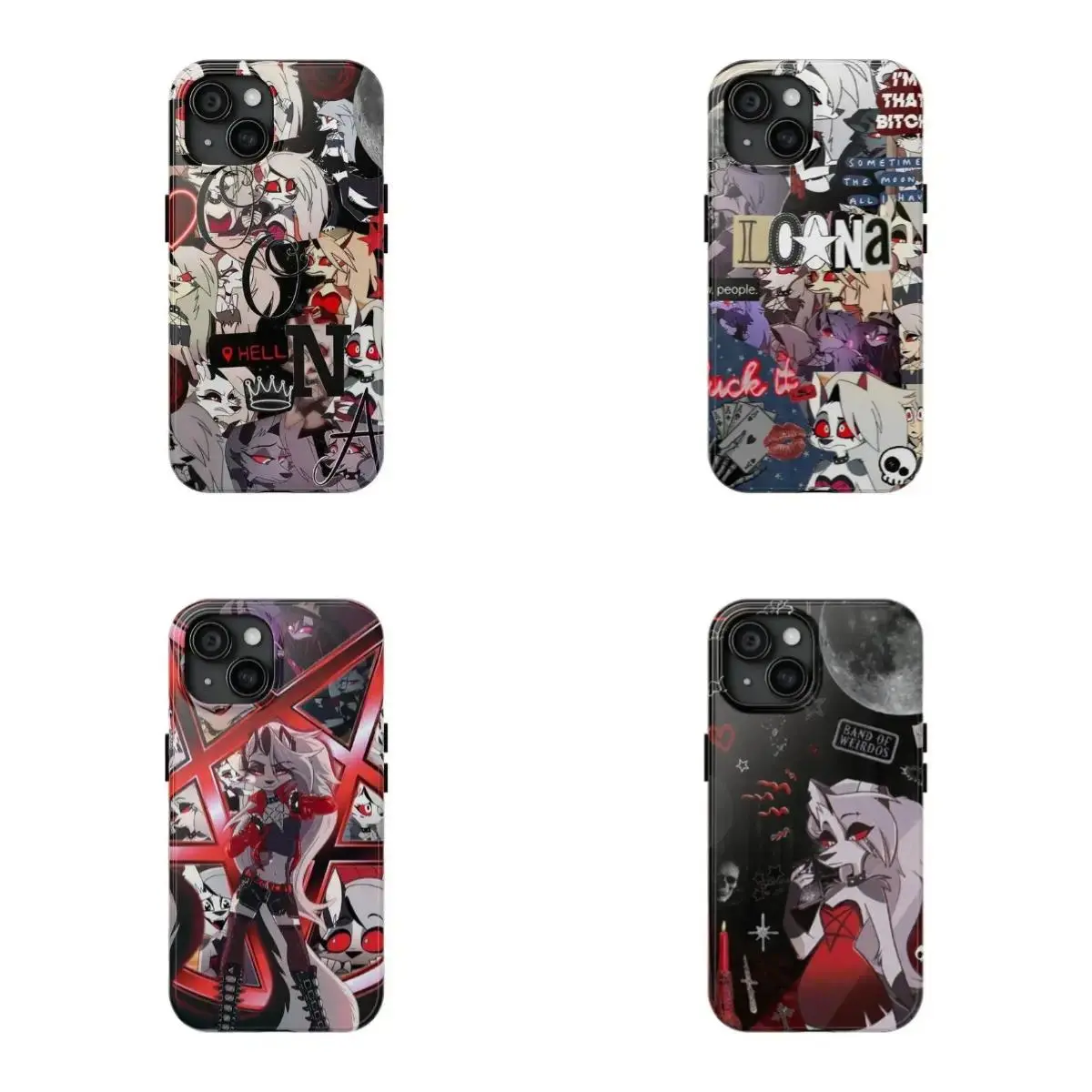 Loona Helluva Boss Collage Smartphone Cases - Trendy Handheld Cellphone Protection for iPhone 12/13/14/15/16/17 Pro Max, Pro Plus, 17 Air - Fashionable Gift for Her/Him Compatible with Electronic Devices, Casing