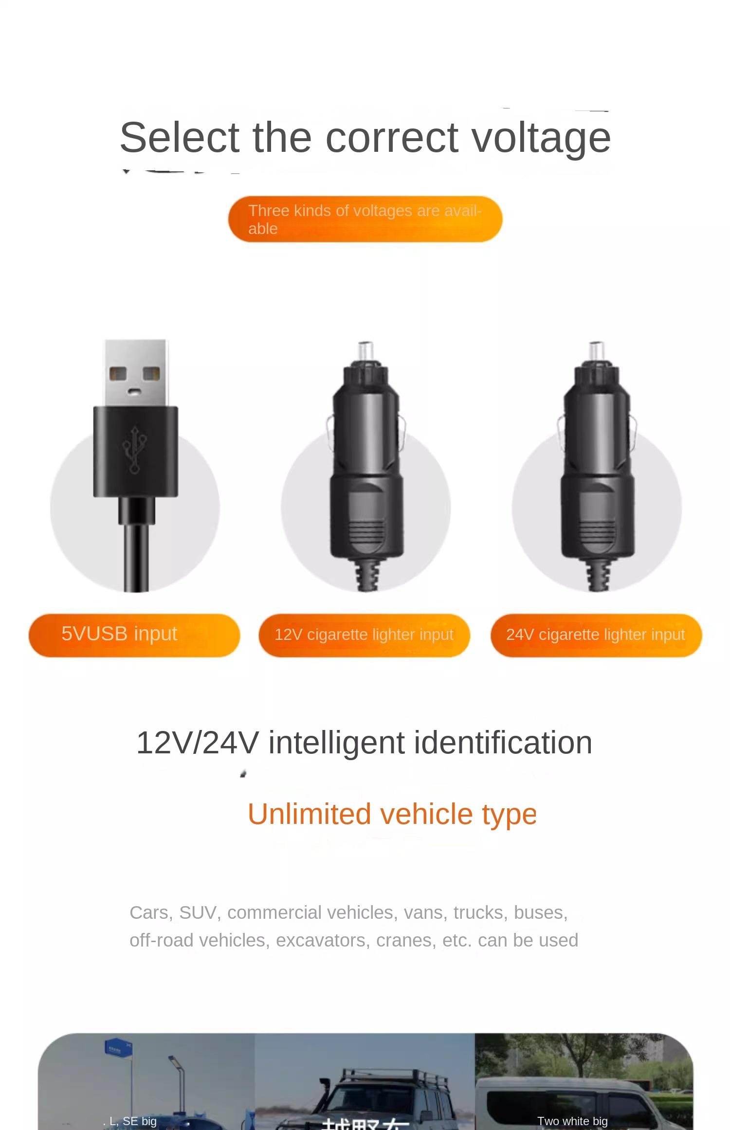 Portable air cooler fan Car Fan 3 Head 360° Rotation USB Car Cooling Fan | Quiet Dual Speed Fan for Car, Truck, RV, Home Office Desk