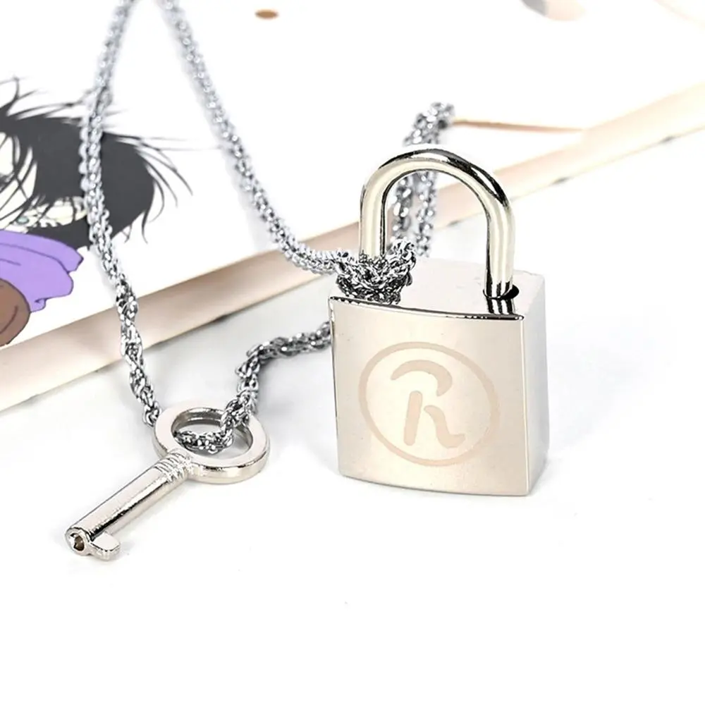 2pcs/set Anime Oosaki Nana Honjo Ren Couple Necklace lover's key lock alloy fashion metal pendant cosplay accessories gifts
