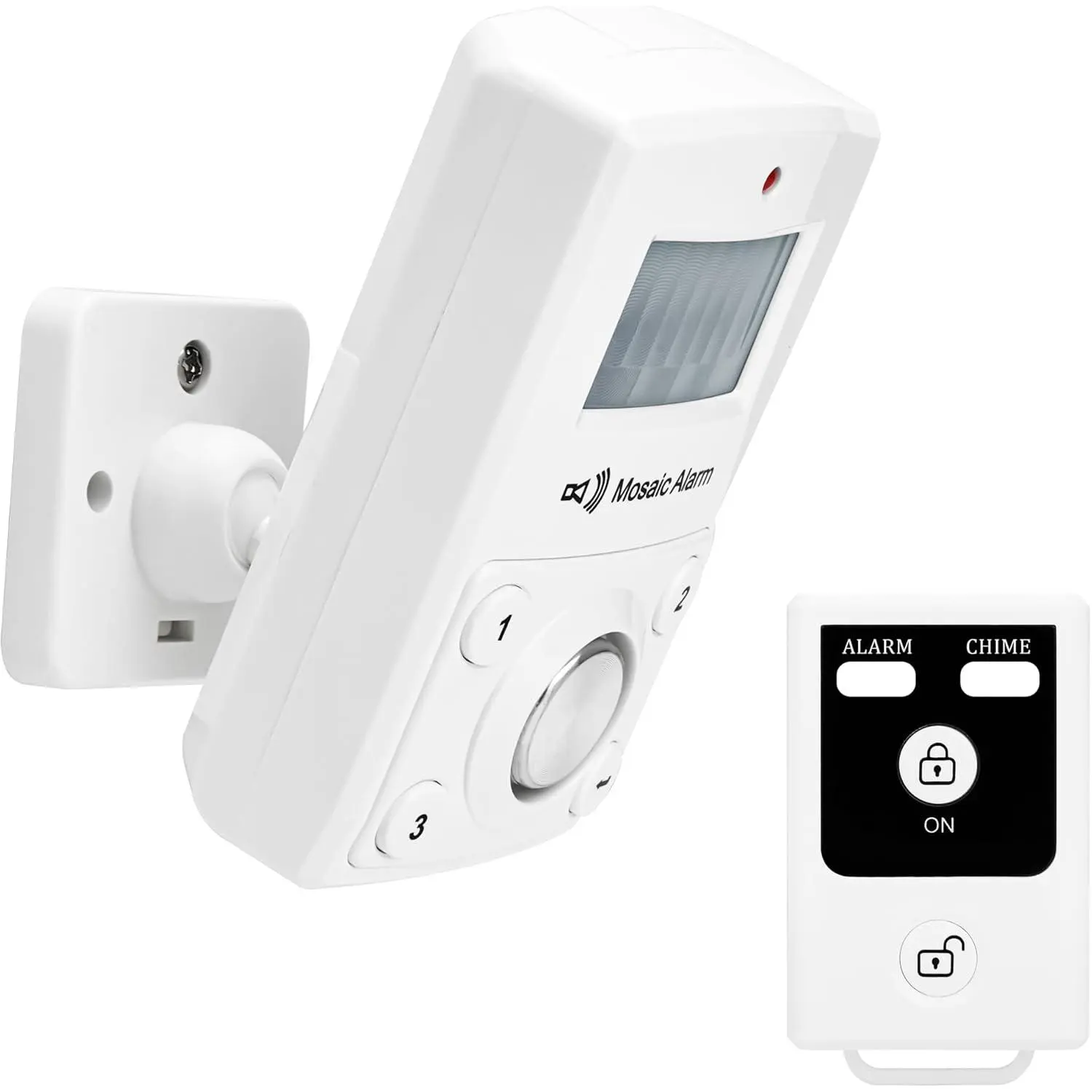 135dB Loud Siren Alarm System, Remote Motion Sensor Intruder Alert for Garage & Indoor Use, Battery-Operated Portable Keypad Detector, Cordless or USB-Powered Home Security Device