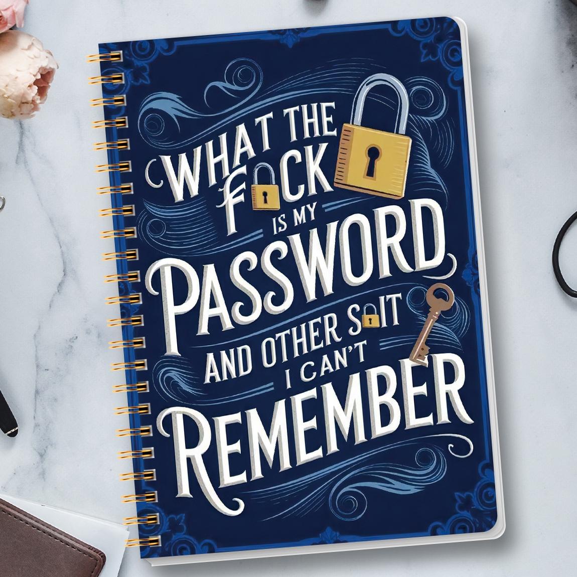 1pc Simple Password Book, Minimalist Advanced Address Password Manager With Website Password Quick Access Username And Password Storage Perfect For Home Office Internet Computer Logins, Hardcover Spiral Notebook, Great Holiday Gifts