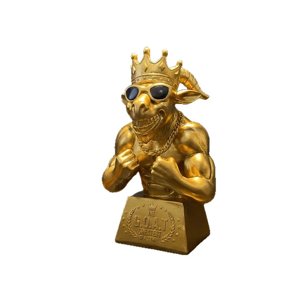 Muscle Goat Trophy Statue – 9 Inch Best Shooter Award, Muscle Resin Prize (dream Football), Office Desk, Best Player Award, Top Performer