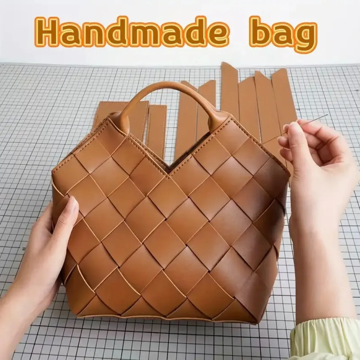 DIY Handmade Weaving Bag Material Kit, Handbag, Colors, Perfect for Crafting Projects, Ideal for Beginners and Enthusiasts