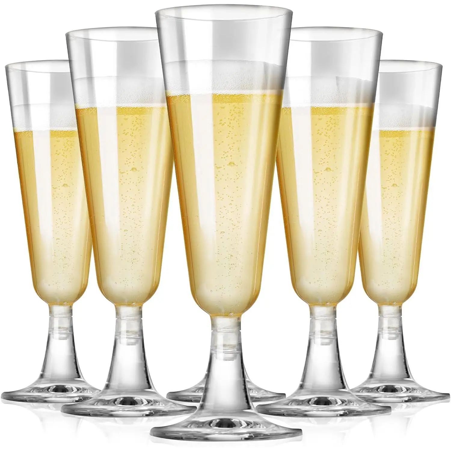 Plastic Champagne Flutes Disposable Champagne Glasses 20 Pack 5 Oz Clear Plastic Mimosa Glasses  Wedding Toasting Cups for Graduation Birthday Party Supplies 2026 Bar  Cups