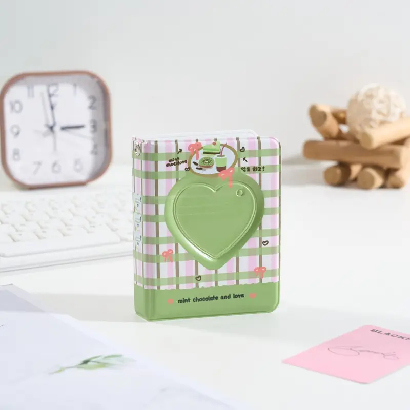 3-Inch Kpop Photo Card Album, Fashionable 40 Slots Large Capacity, Heart Design, Hanging Decor, Durable PVC Material, Fun Accessory