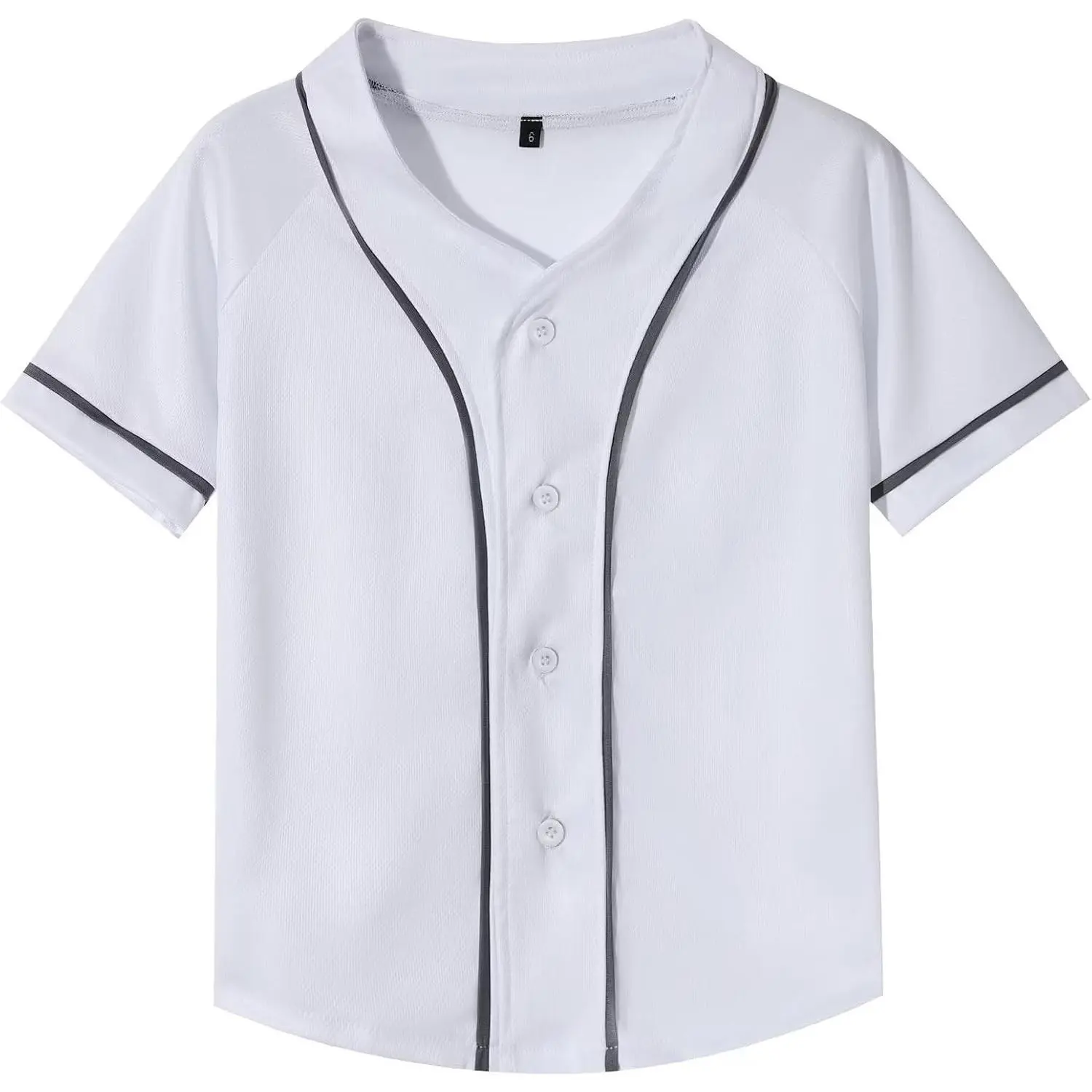 Kids Baseball Jersey Button Down Hip Hop Personalized Sport T Shirts Tops for Boys Girls