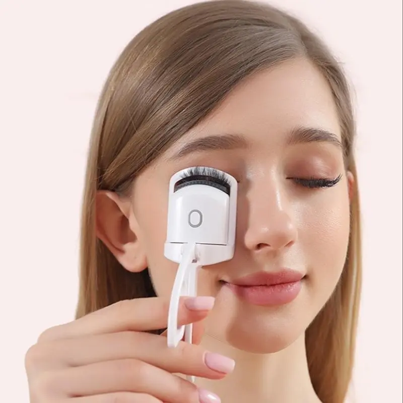 USB Rechargeable Electric Lash Curler, Safe and Long-Lasting Curl, Silicone Clip, and, 10 Seconds Preheat, Perfect Lashes, Heated Eyelash Curler