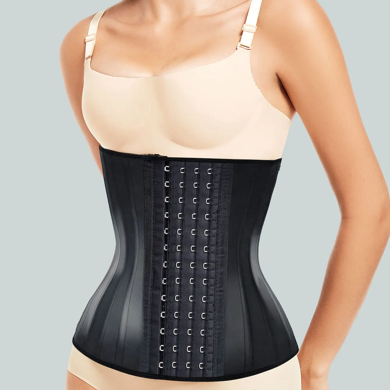 Authentic S-Type Waist Trainer, Multi-Buckle Dual-Layer Compression, Breathable Postpartum Belly Control Belt, Strong Abdominal Binder