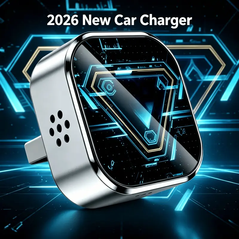 2026 Upgraded Wireless CarPlay Adapter, a 4-in-1 wireless CarPlay Streaming Adapter, Carplay Converter for Android and iPhone supports CarPlay, screen mirroring, AirPlay mirroring, and Android mirroring; plug and play