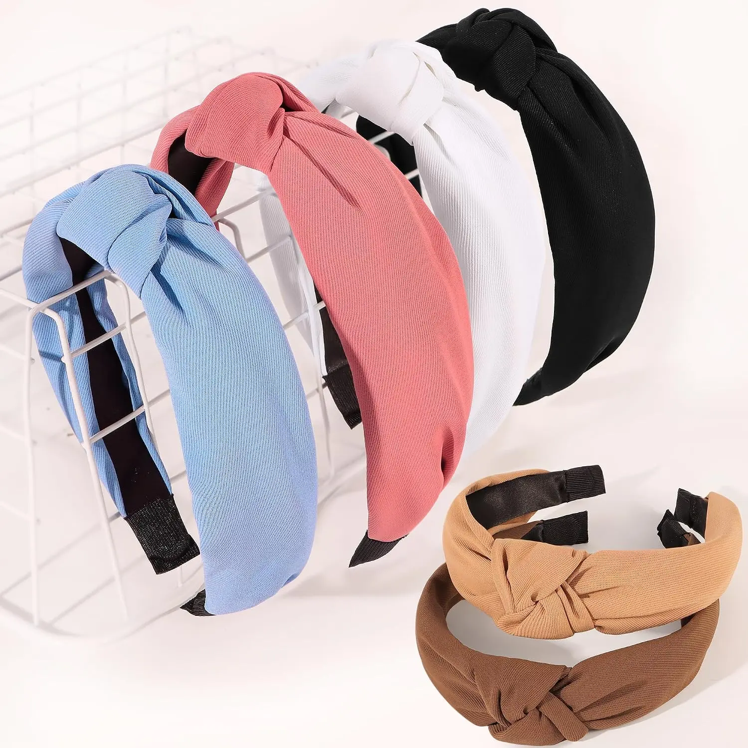Outdoor sports DiyJibb Headbands for Women Girls - 6PCS Stylish Top Knotted Headbands - Knotted Headband for Women - Head Bands Wide Hairband Hair Accessories
