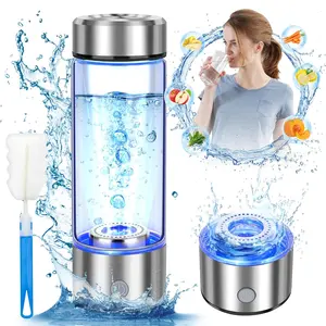 Upgrade Hydrogen Water Bottle Hydrogen Water Generator with Advanced SPE PEM Technology 420ml(14OZ) Portable Water Ionizer for Travel Office Fitness & Everyday Hydration