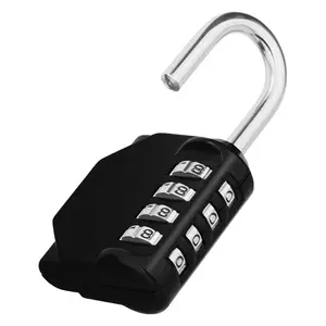 4 Digit Combination Padlock with Keyless Code System, Weatherproof Zinc Alloy Security Lock for Storage Units Toolboxes Cabinets and Gym Lockers