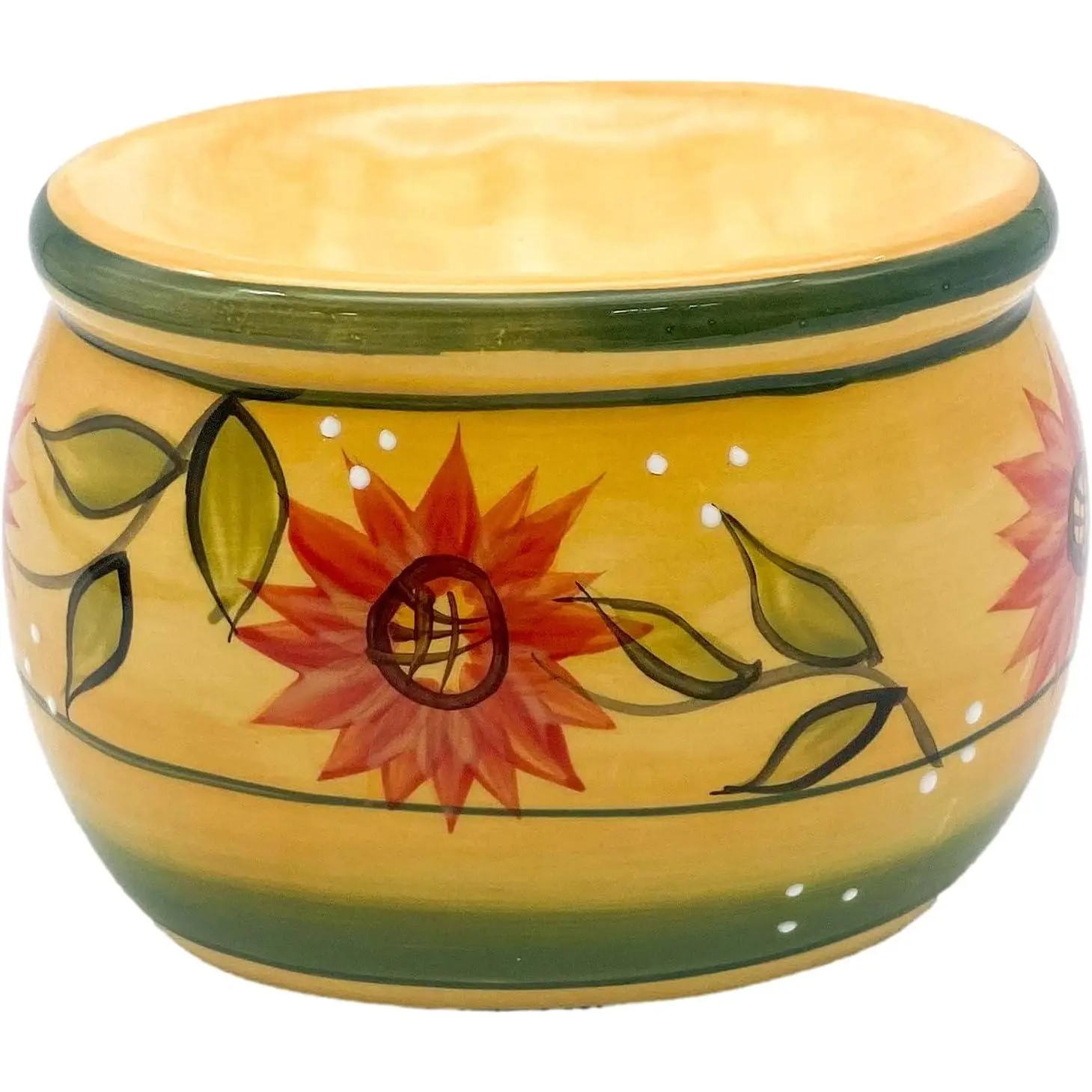 Hand-Painted Ceramic Sunflower Scouring Pad Holder, Kitchen Sink Sponge Organiser, Tuscany Country Home Decor for Kitchen Storage Organization