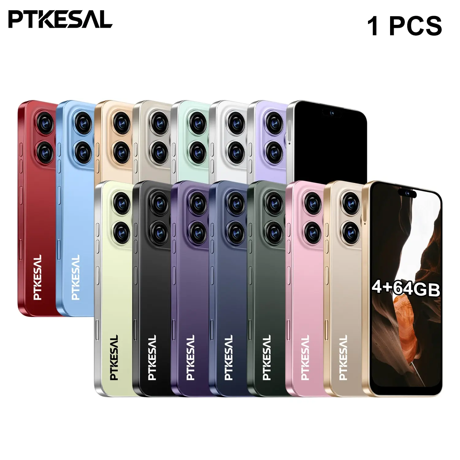 Ptkesal-4g Smartphone, Global Unlocked, 4+64GB Memory, Wi-Fi Bluetooth-compatible, 6.93-Inch Screen, Mtk6750 Octa-Core, 5+13mp Camera, 4100mah Battery