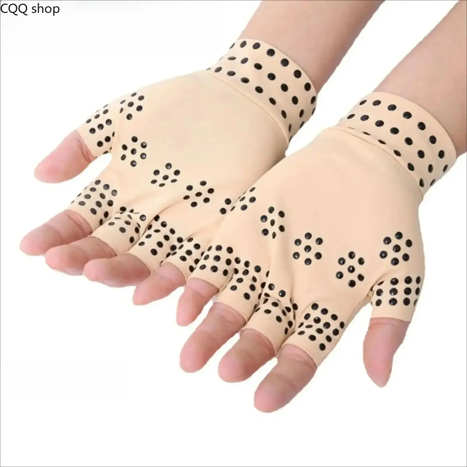 1 Pair Unisex Copper Magnetic Therapy Gloves, Breathable Elastic Compression Hand Support, Anti Swelling Arthritis Pain Relief Gloves, Comfortable Wrist Finger Protective Gloves for Daily Health Care & All Day Wear