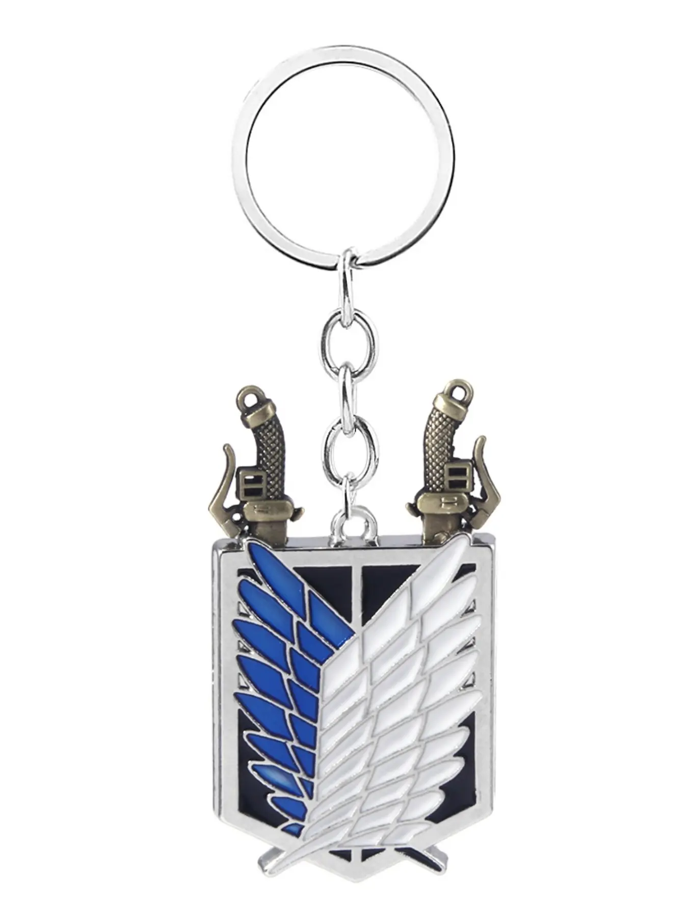 Anime Design Keychain, Metal Wing Design Keychain for Men & Women, Trendy All-match & Exquisite Keychain for Birthday Gift, Metal Keychains, Cool Keychains