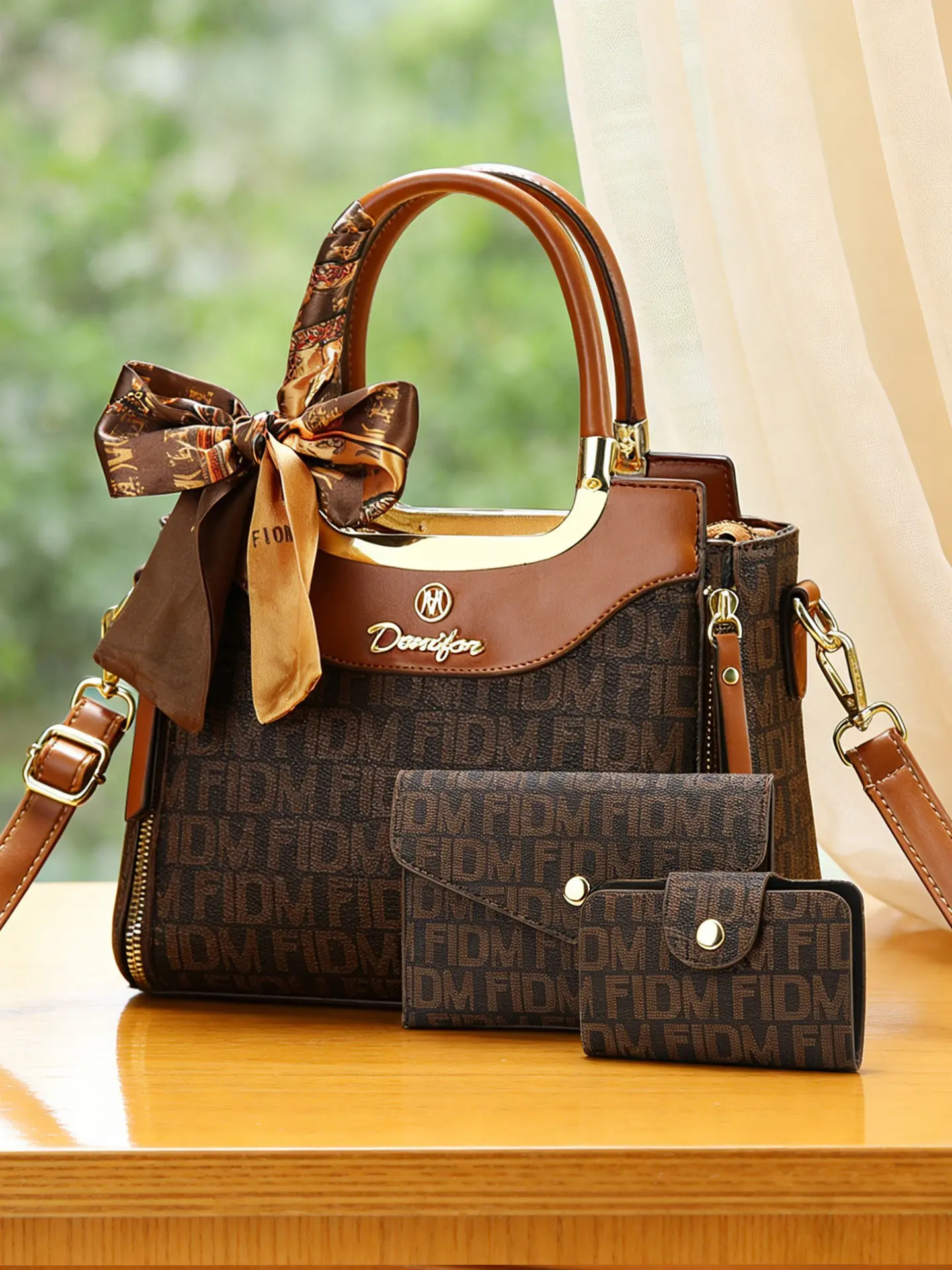 Women's Handbag Set, Casual Crossbody Bag, Commuter Purse, Party Bag, Luxury Print Letter Bags, Birthday Gift for Wife, Mother's Day Present, Fashion Patterned Bag