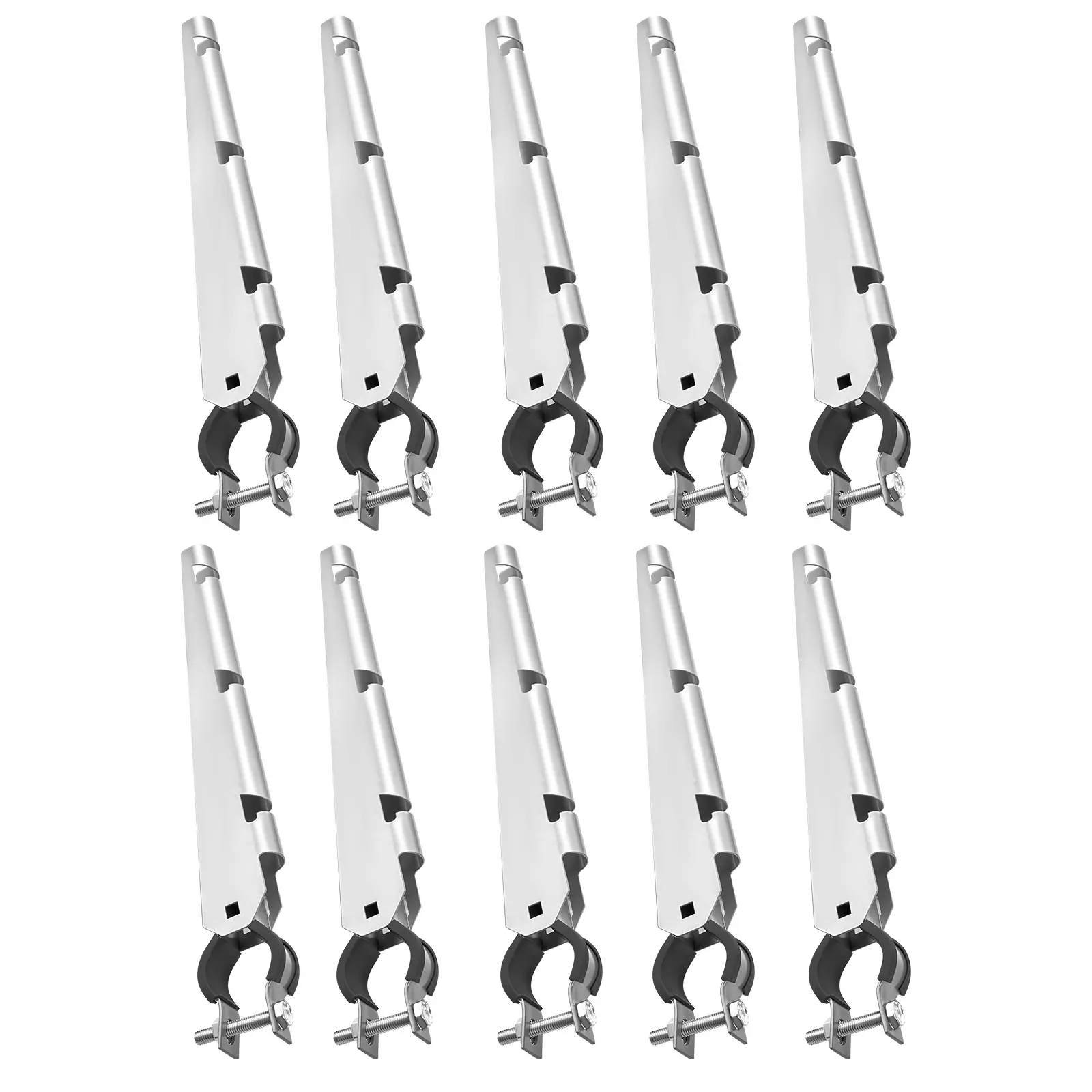 Barbed Wire Arm, Fence Post Extender for to Chain Link Fences, U Bracket Design, Upgraded Stable Ω Bracket, Tool-Free Rail Mounting, 14.8-inch Height Extension