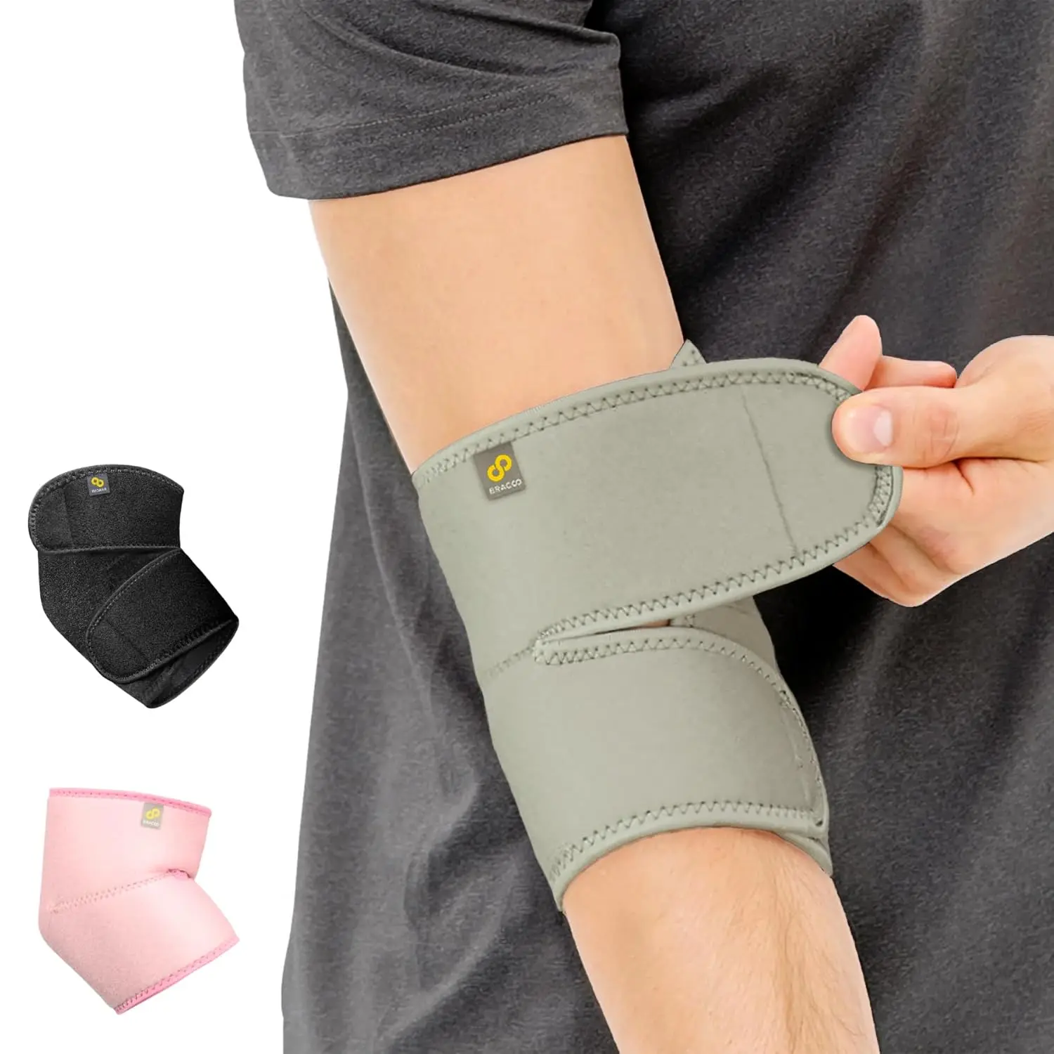 Elbow Brace for Tendonitis Women Men, Tennis Elbow Compression Sleeve Wrap Support, Golfer's Elbow, Bursitis, Sprains, Strains, Sports Injury Recovery Joint, Arthritis Pain Relief, ES10