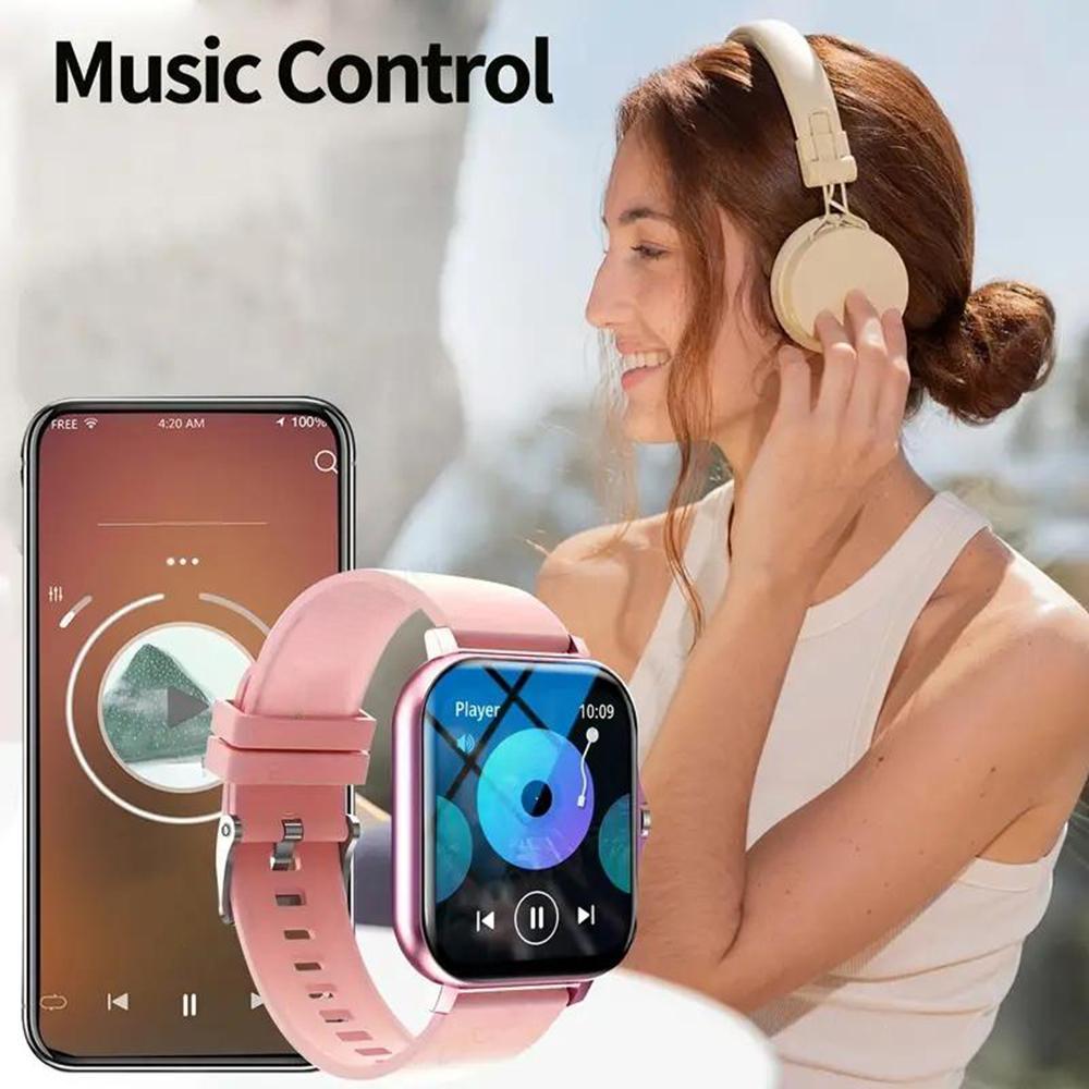SIMSONLAB Multifunctional Touchscreen Sports Tracking Smartwatch, Digital Wristwatch with Weather Forecast & Music Control Function, Sports Smart Watch for Women & Men, Ideal Gift(Requires connecting mobile phone to control music & call)