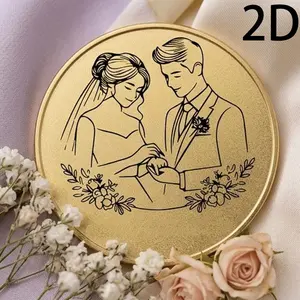 Custom Wedding Coin, Floral Halo Bride Groom Design, Romantic Marriage Memorial Medal, Luxury Desk Decor, Personalized Exchange Ring